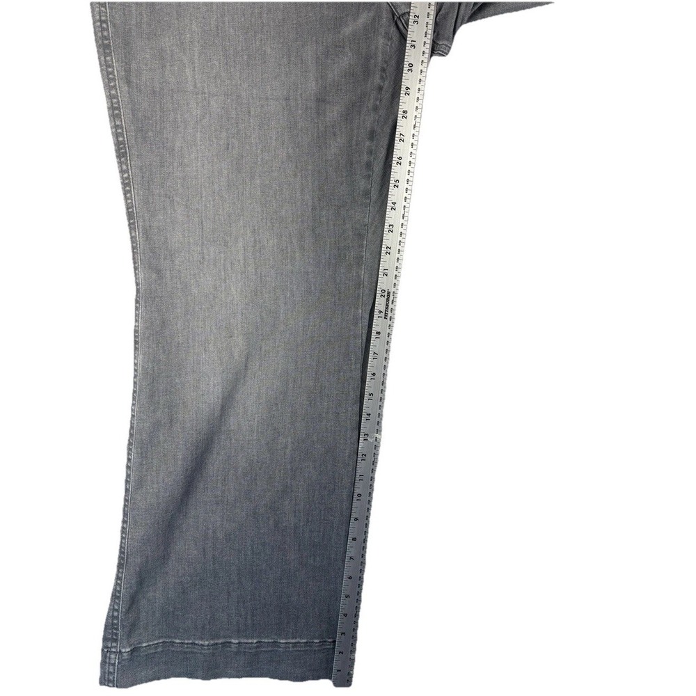 NWT J. Jill Size 24 High Rise Flare Jeans Galaxy Wash Grey Stretch Denim Boho - Picture 8 of 13